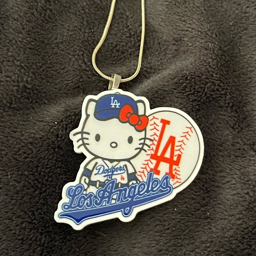 Hello Kitty Los Angeles Dodgers Necklace